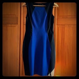Cynthia Rowely size small, black&blue fitted dress